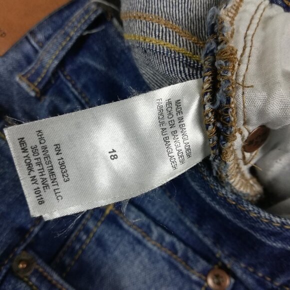 Lucky Brand Girls Jeans Classic Straight Denim Blue Loose Fit Medium Wash 18 - Picture 12 of 14